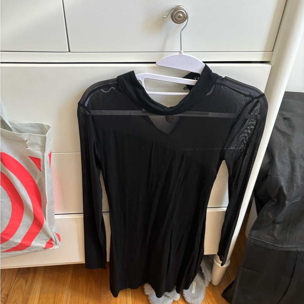 Black mini dress